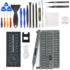 Kaisi Professional Electronics Opening Pry Tool Repair Kit,60 Piece Mini Precision Cordless Screwdriver for Phone Computer Laptop Watch
