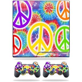 Mayyskins الجلد متوافق مع Sony PlayStation 3 PS3 Slim Skins + 2 وحدة تحكم جلود ملصق سلمي Exp