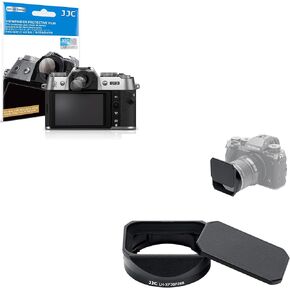 Metal Square Lens Hood + 2PCS Viewfinder EVF Screen Protector: Metal Square Lens Hood for Fujifilm XF 30mm F2.8 R LM WR with 2PCS Viewfinder Screen Protector for Fujifilm X-T30II XT50
