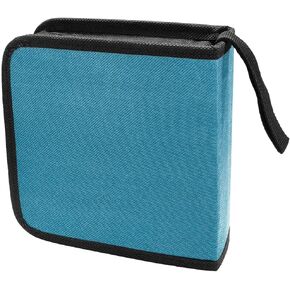 Car CD Case, 40 Capacity DVD Disc Storage Binder Wallet, Portable Hard Plastic CD Organizer, Zipper Protective CD Case Holder for Home, Car, Travel, Office (Orange)