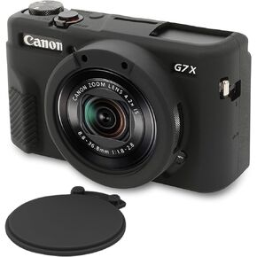 Silicone Case for Canon PowerShot G7X Mark II Digital Camera, Travel Lightweight Soft Rubber Cover with Removable Lens Cover for G7X2, Pink
