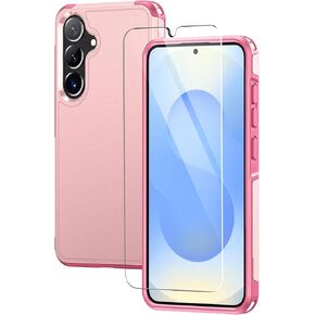 Lanhiem for Samsung Galaxy S25 Ultra Phone Case with Tempered Glass Screen Protector, Shock Absorption, Anti-Scratch Shockproof Case Cover for Samsung S25 Ultra, Black
