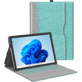 Case fit 12.3 in Microsoft Surface Pro 7/7+/6/5/4, Multiple Angle Viewing Portfolio Business Cover with Stylus Holder & Pocket, Compatible with Type Cover Keyboard, Black