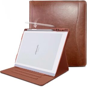 E NET-CASE Case for Remarkable 2 Tablet 10.3 inch (2020 Released) - New Upgraded Design 360 Degree Rotating Stand Cover for Remarkable 2 Digital Paper with Pencil Holder (Brown)