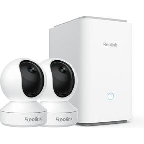 REOLINK E1 Pro Indoor Security Camera with Home Hub Pro, 4MP Plug-in Pet Camera Support 2.4/5 GHz WiFi, 360 Degree Baby/Dog Monitor with Auto Tracking, Person/Pet Detection, Night Vision