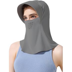 Women's UPF 50+ Sun Protection Balaclava Face Mask Breathable Cooling Full Head Mask for Outdoor Sports Hiking