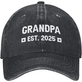 Grandpa Announcement Gifts Promoted to Grandpa Hat,Grandpa Est 2025 New Grandpa Hats Cap,Gifts for New Grandpa Baseball Cap