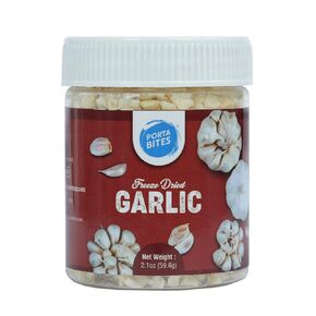 PORTA BITES FREEZE-DRIED GARLIC | PEELED | MINCED | 100% NATURAL | HERBS & SEASONINGS | LONG SHELF LIFE | EMERGENCY & SURVIVAL FOOD | 135 SERVINGS | 3.0 OUNCE