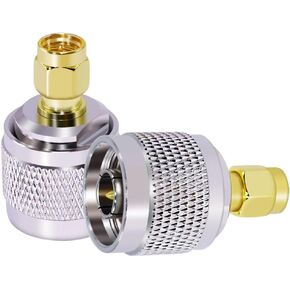2PCS SMA to N Coax Connector N Type Male to SMA Male Coaxial Adapter Antenna Adapter RF Coaxial CB Radio Antenna Converter for WiFi Antenna Broadcast Radio