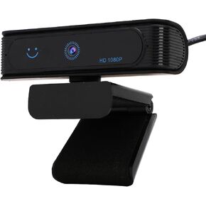 Full HD 1080p Webcam, Facial Recognition Wide Angle Webcam for Desk Computer Laptop, Made for Meetings and Works for Streaming, Plug and Play(Black)