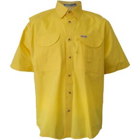 Men's Short Sleeve Fishing Button Down Shirt, Breathable Outdoors Casual Lightweight Shirt