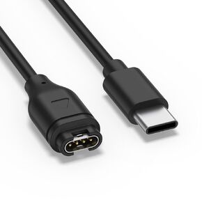 كابل الشاحن USB C متوافق مع Garmin Fenix ​​7 6 5 S X ، Forerunner 945/935/245/245M/45/45S ، غريزة ، حيوية 4/4S/3 ، 3.3 قدم
