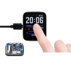 RP2350 Microcontroller Development Board with 1.69inch Touch LCD 240×280 Pixel, Rounded Corners, Dual-Core & Dual-Architecture Design, 16MB Flash, Accelerometer and Gyroscope Sensor,USB Type-C Port