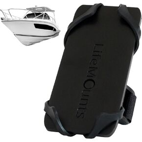 Boat Mounted Cell Phone Holder - Secure Your Phone While Out On The Water - Holds Most Current Smartphones - Hands Free Calling, Music and Maps