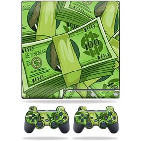 MightySkins Skin Compatible with Sony Playstation 3 PS3 Slim Skins + 2 Controller Skins Sticker Benjamins