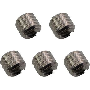 5PCS 1/4 to 3/8 Adapter Screws Full Thread DSLR Camera Tripod Monopod Head Accessory Reducing Sleeve for Microphone Boom Support for Camera Video Equipment