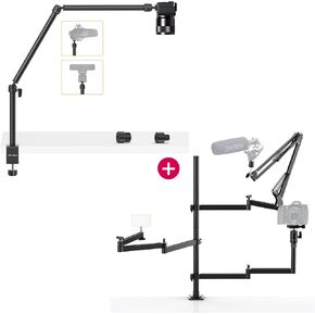 PICTRON ULANZI Multi-arm Camera Desk Mount + VIJIM LS08 Flexible Overhead Mont