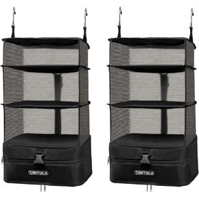 TABITORA Portable Hanging Travel Shelves Bag Packing Cube Organizer Suitcase Storage Large Capacity