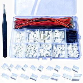 JST MX 1.25MM Connector Kit with 28 AWG Premium Pre-Crimped Cable, 2/3/4/5/6/7/8/9/10 Pin Male Female Housing JST-MX 1.25 Micro Adapter Cable Connector