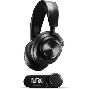 SteelSeries Arctis Nova Pro Wireless 61520 Gaming Headphones, Wireless, Sealed, High Resolution Active Noise Canceling, Compatible with PC, PS5, PS4, Switch, Hi-Fi Sound, Black, Adjustable