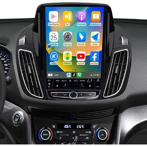 Car Radiofor Ford Escape C-MAX Kuga 2013-2018 Radio Replacement Stereo Carplay Android Auto GPS Navigation Vertical Screen Tesla Style with DSP in Dash Headunit Multimedia Player Car Radio Audio