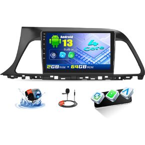 2+64G Android 13 Car Stereo for Hyundai Sonata 7 LF 2014-2017 with Wireless CarPlay Android Auto, 9“ IPS Touchscreen Radio with WiFi GPS Mirror Link FM RDS Bluetooth SWC EQ + Backup Camera