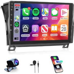 4G+64G Car Radio for Toyota Tundra 2007-2013, Rimoody Android Car Stereo for Toyota Sequoia 2008-2019 Carplay Android Auto Mirror Link GPS WiFi 10.1 Inch Touchscreen Bluetooth FM/RDS EQ SWC Camera