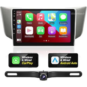 for Lex RX330 RX350 RX400H Radio 2004-2009 Compatible with Wireless Carplay Android Auto,Car Upgrade Android Stereo Touchscreen Bluetooth Navigation GPS WiFi FM/AM Backup Camera Head Unit