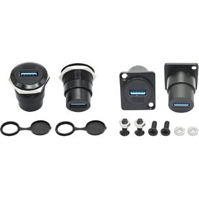 USB 3.0 Panel Mount Connector Socket, USB A Female to Female Data Through Module, USB High Speed Data Extension Coupler Adapter
