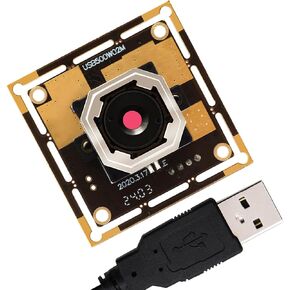 USB Camera Module 5MP Autofocus Webcam 1944P Webcamera with 60 Degree Lens Embedded USB Camera for Raspberry PI Laptop Jetson Nano Mini Webcam for Monitoring Industrial Inspection VR