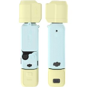Pocket 3 Silicone Cover, Protective Case Lens Protector Scratch-Resistant Sleeve Skin Compatible with DJI OSMO Pocket 3 Accessories(Blue + Pink)