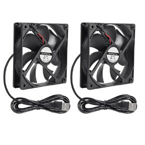 DIANN 2pcs 12025 Computer Fan 5V USB PC Fan 120mm Fan 5V USB Brushless 12025 120x25mm Fan for Cooling PC Computer Case CPU Coolers