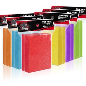 600PS Matte Trading Card Protective Sleeves,Top Loaders Binder Card Sleeves Fit for Baseball,Football,Magic,MTG,TCG,Yugioh Sleeves(6 Colours Style 5)