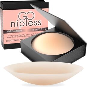 Go Nipless Nipple Covers Silicone Pasties For Women - Adhesive Petals Nip Covers Reusable Nipplecovers Sticky Gel Nude