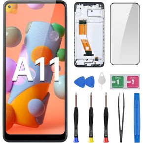 لاستبدال شاشة Samsung Galaxy A11 مع إطار شاشة LCD Displatize Digitizer Full Assembly Fix Fix مع أدوات الإصلاح مجموعة SM-A115U SM-A115U1