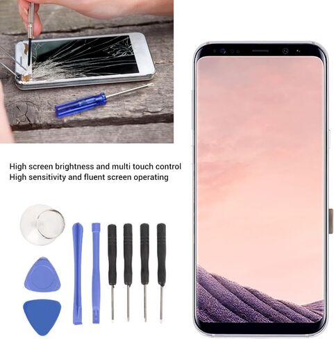 Screen Replacement for Galaxy S8+ Plus, Screen Assembly for Galaxy S8+ Plus LCD Display for S8 Plus G955U G955F G955A, 6.2in Touch Digitizer Screen, Tested Before Shipping in Saudi Arabia
