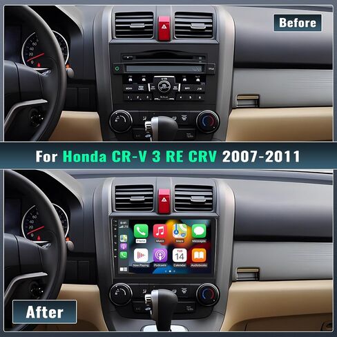 2+64G Android 13 Car Stereo for Honda CR-V 3 RE CRV 2007-2011 with Wireless Carplay Android Auto, 9" Touchscreen in Dash GPS Radio with Navi WiFi Bluetooth FM RDS HiFi EQ SWC + Backup Camera in Saudi Arabia