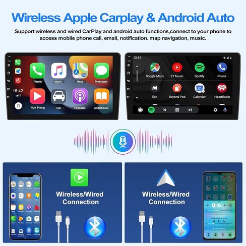 2+64G Android 13 Car Stereo for Honda CR-V 3 RE CRV 2007-2011 with Wireless Carplay Android Auto, 9" Touchscreen in Dash GPS Radio with Navi WiFi Bluetooth FM RDS HiFi EQ SWC + Backup Camera in Saudi Arabia