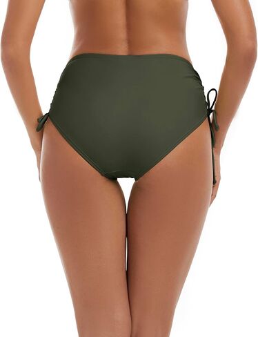 Bonneuitbebe Women's Bikini Bottoms Full Coverage Swim Bottoms Mid Waisted Bathing Suit Bottoms Swimsuit Bottoms in Kuwait
