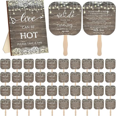 Fumete 100 Pcs Wedding Hand Fans for Guests and Greenery Wedding Guest Sign Handheld Fan wedding favors Portable Paper Fans with Wooden Handle for Wedding Bridal Shower Party Favors Appreciation Gifts in Saudi Arabia