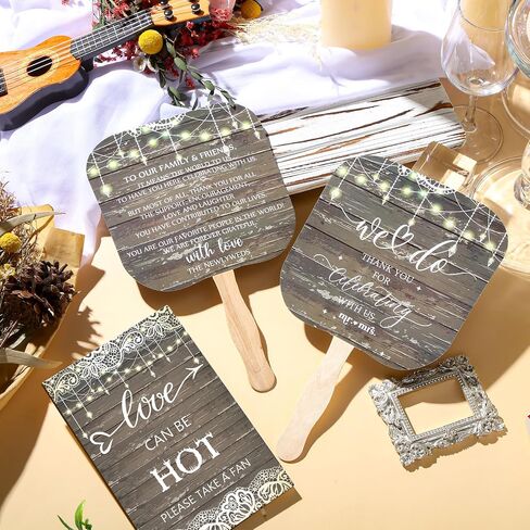 Fumete 100 Pcs Wedding Hand Fans for Guests and Greenery Wedding Guest Sign Handheld Fan wedding favors Portable Paper Fans with Wooden Handle for Wedding Bridal Shower Party Favors Appreciation Gifts in Saudi Arabia