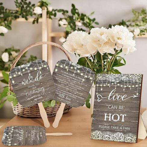 Fumete 100 Pcs Wedding Hand Fans for Guests and Greenery Wedding Guest Sign Handheld Fan wedding favors Portable Paper Fans with Wooden Handle for Wedding Bridal Shower Party Favors Appreciation Gifts in Saudi Arabia