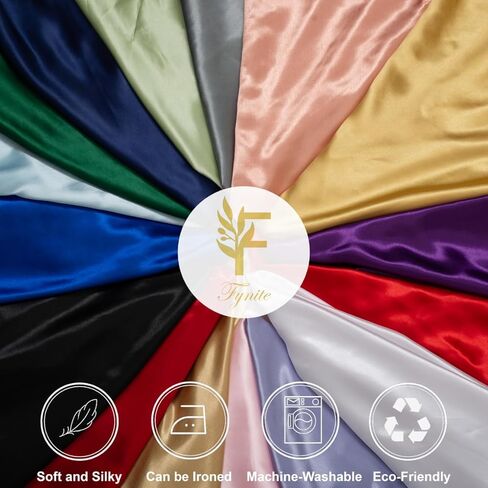 قماش Fynite 2 ياردة من الساتان Charmeuse | 2 ياردة | عرض 44 بوصة | قماش ساتان حريري لامع | ديكورات أزياء فستان الزفاف - بورجوندي in Kuwait