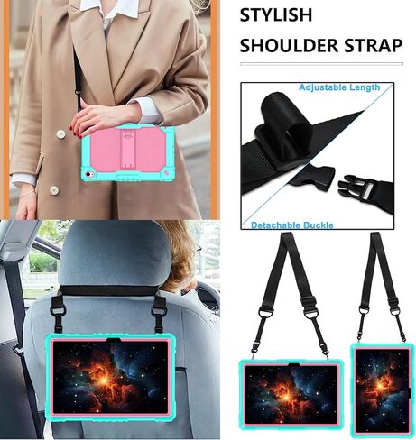 لـ Walmart Onn 11 بوصة Tablet Pro 2024 Case/Onn 11 inch Tablet Pro Model 100146660 Hybird Case Kids مع موقف Walmart Onn 11 "Tablet Pro 2024 تم إصداره (Green/Pink) in Saudi Arabia