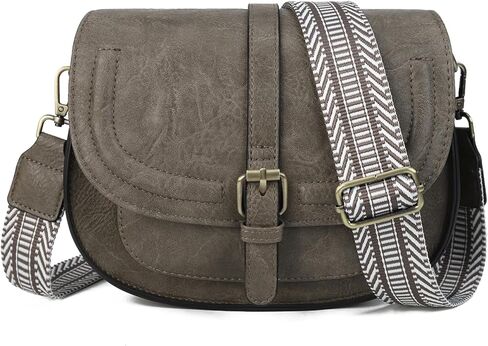 Crossbody Bags for Women,Small Saddle Purse and Boho Cross Body Handbags,Vegan Leather in Saudi Arabia