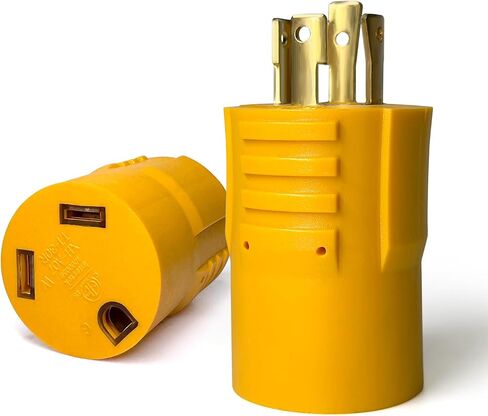 NEMA L14-30P إلى TT-30R 30 AMP RV Generator Adapter ، 4 Prong 30A L14-30P Locking Male 125/250 Sluge إلى TT-30R Outlet ETL مدرجة in Kuwait