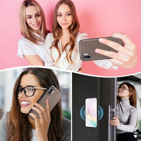 حالة الهاتف ASUWISH لـ Samsung Galaxy Note 10 Plus Note10+ 5G ZIPPER WALLET CELLED مع حزام زهرة شاشة الزجاج المزدحمة NOTE10+ NOTES 10+ TEN S10 10PLUS GRAY in Kuwait