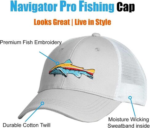 EDTREK Breathable Fishing Trucker Hats for Men and Women - Unique Fish Embroidery for Anglers in Kuwait