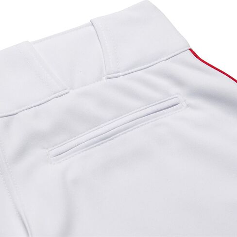 CHAMPRO boys Low-rise Youth Softball With Tournament Traditional Low Rise Pant w/Braid, Black, Scarlet Pipe, X-Large US in Kuwait