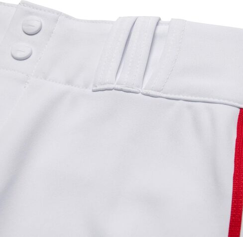 CHAMPRO boys Low-rise Youth Softball With Tournament Traditional Low Rise Pant w/Braid, Black, Scarlet Pipe, X-Large US in Kuwait